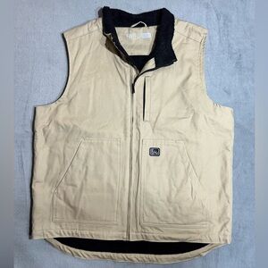 Fintech Vest Mens XLarge Fleece Lined Utility Pockets Workwear Hunting